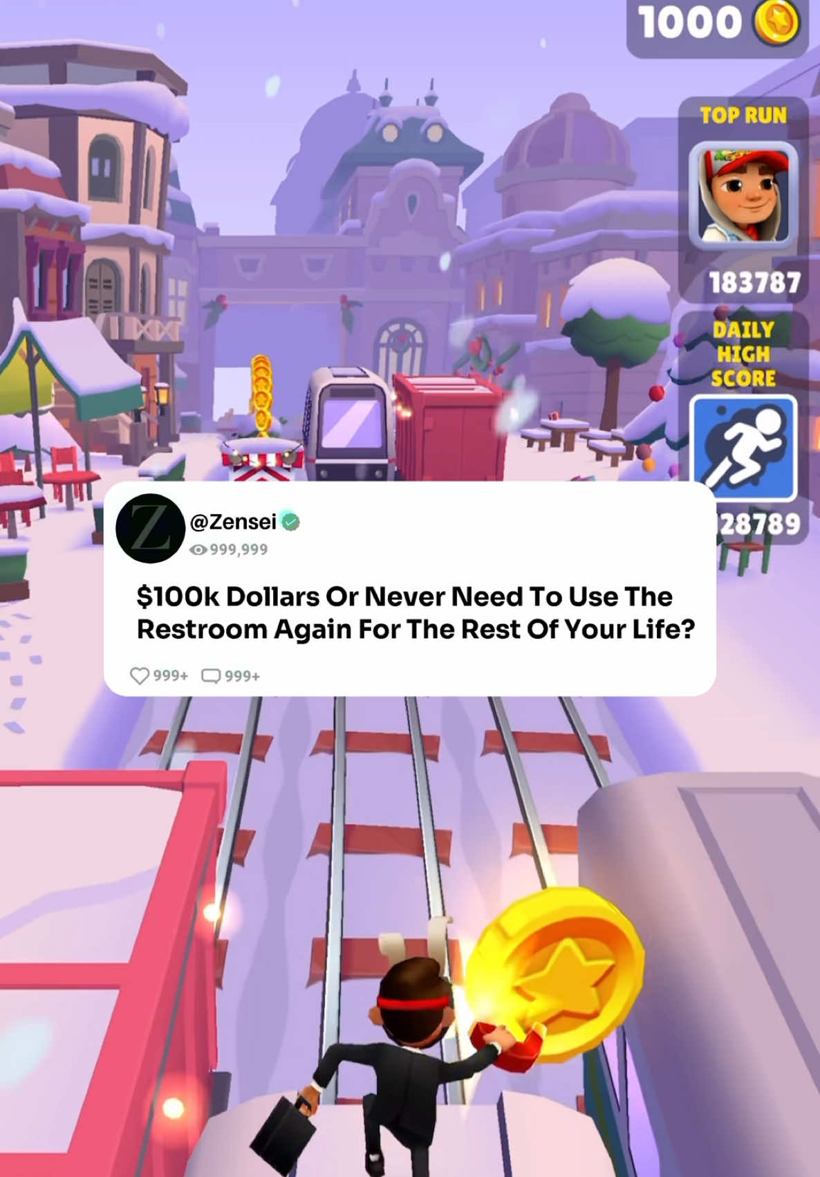 $100k Dollars Or Never Need To Use The Restroom Again For The Rest Of Your Life? #redditreadings #askreddit #storytelling #wouldyou #subwaysurfersstorytime #asktiktok #a#ask #chooseone #choose #question #quiz #decision #decide #game #videogame #money #wealth #rich 