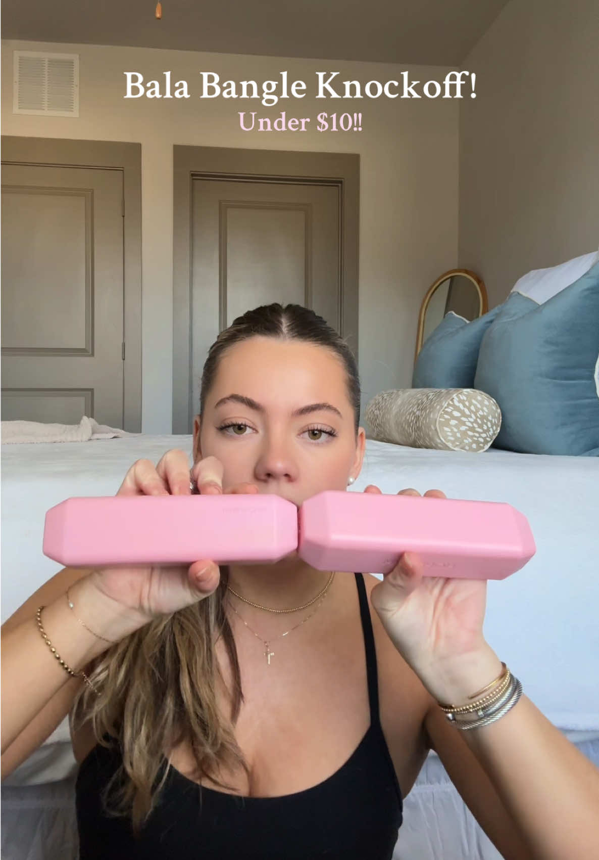 bala bangles for $10!! #styledxcarol #balabangles #balabangleworkout #balabands #freeweights #dumbbells #workout #armworkout #workoutroutine #fyp 