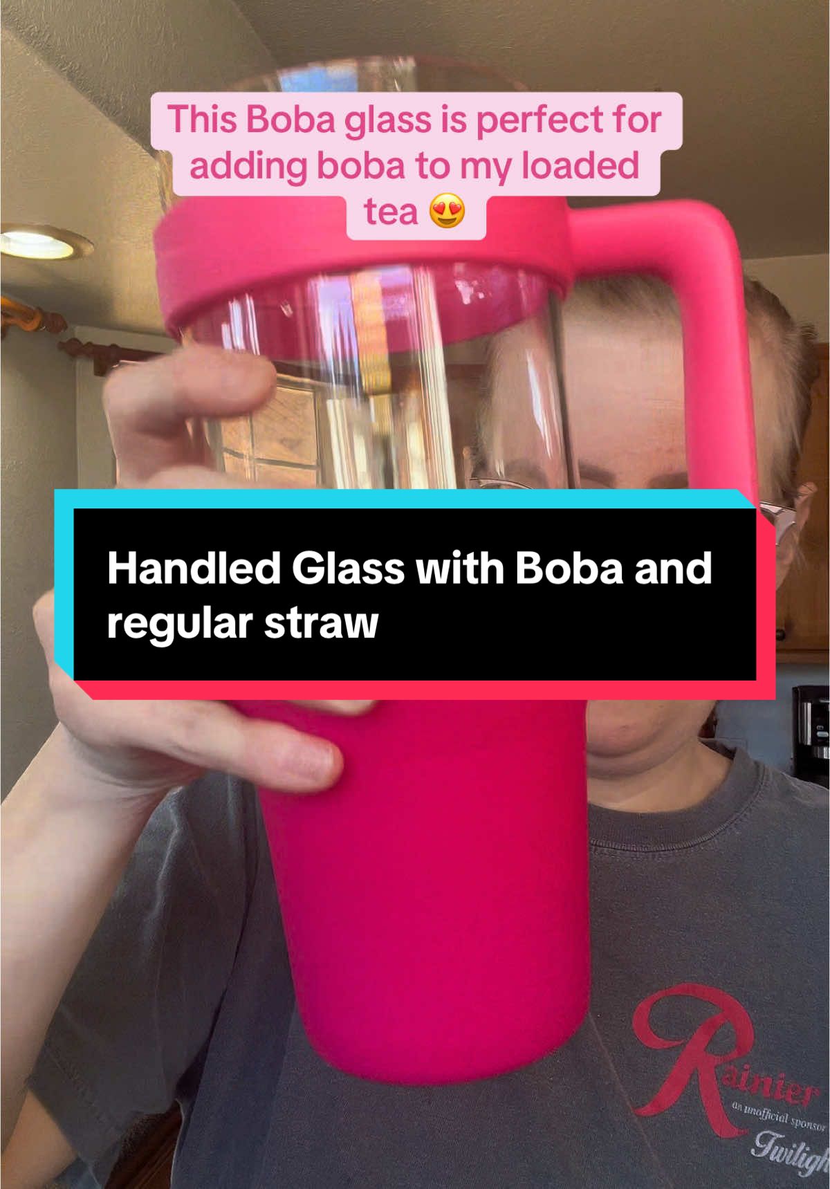 Why is popping boba so good? Adding it to #loadedtea leveled it up and now I’m going to need more of these glasses 😭 the perfect glass for adding boba! #boba #poppingboba #bobaglass #bobastraw #tumbler #glass #cup 