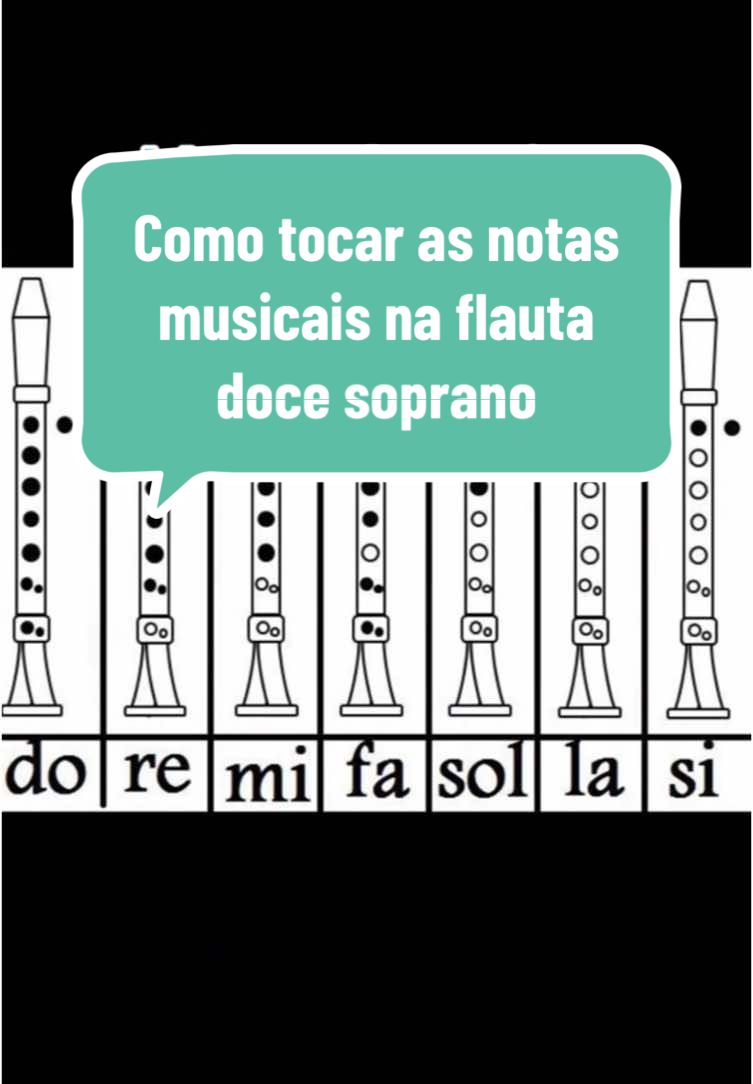 Como tocar as notas musicais na flauta doce soprano. Salva pra não perder!!! #musica #tutorial #notasmusicais #flauta #flautadoce 
