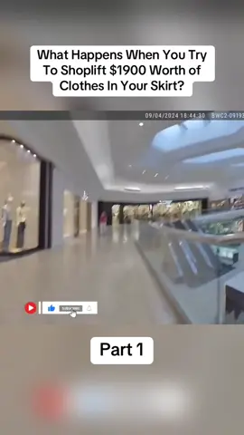What Happens When You Try To Shoplift $1900 Worth of Clothes In Your Skirt? Part 1 #fyp #viral #foryouu #cops #copsoftiktok #copsontiktok #police 