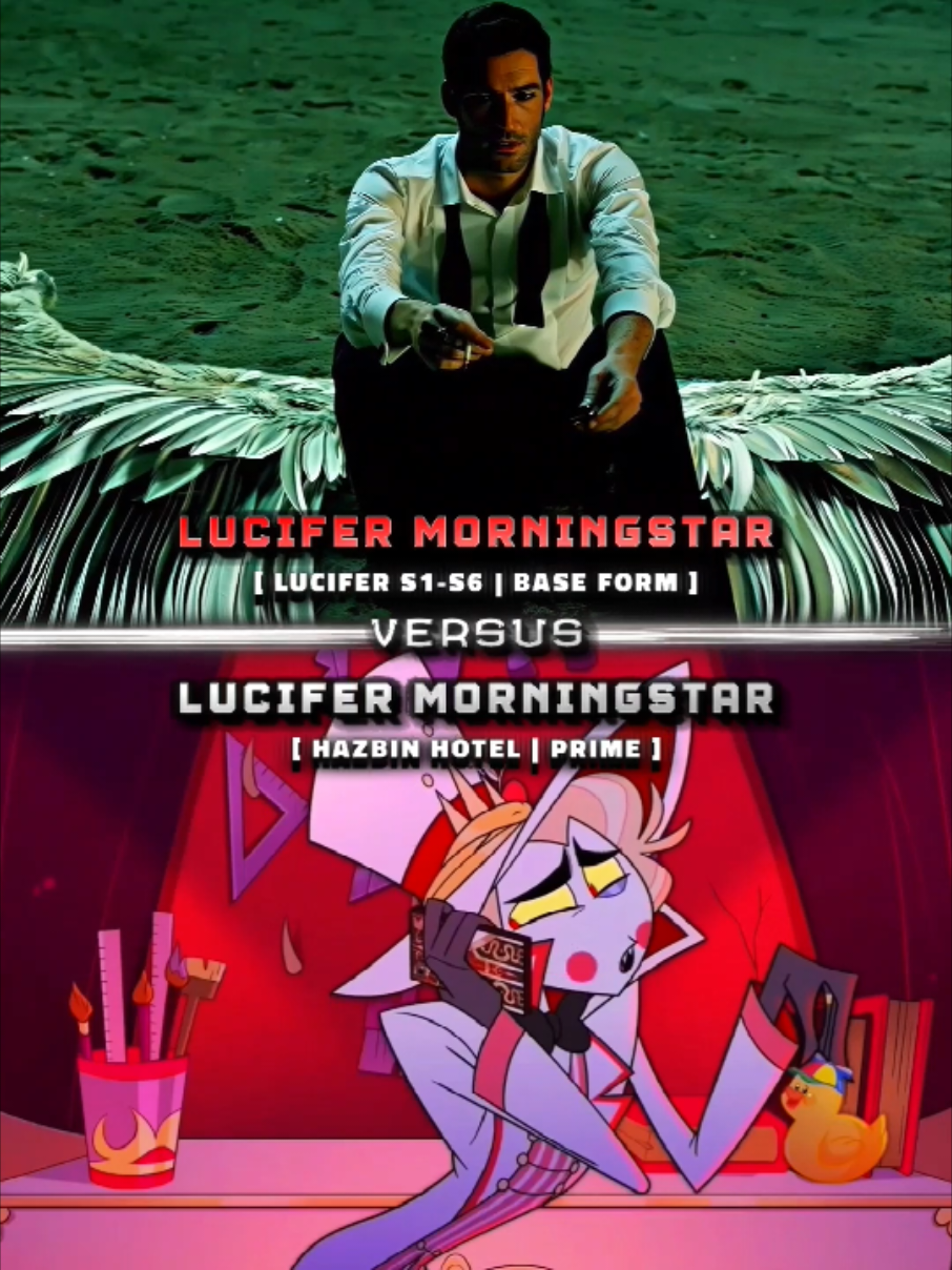 Lucifer Morningstar (Live Action) vs Lucifer Morningstar (Hazbin Hotel) #lucifernetflix #hazbinhotel #1v1 #debates #edit 