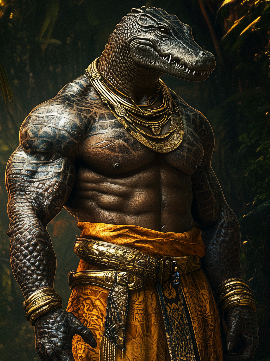 🐊⚡ AI Animal Fusion: A Madagascan man transforms into a powerfull crocodile hybrid! Stunning AI transformation! #ai #aiart #aivideo #aigenerated #aitransformation 