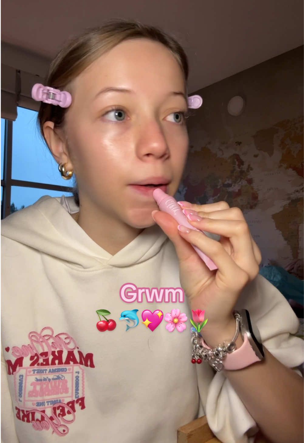 Grwm 🍒🐬💖|  #fypシ #grwm #makeup #skincare 