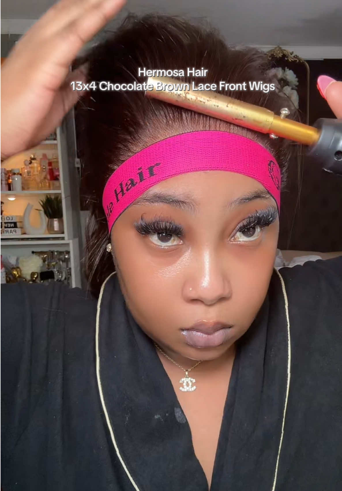 Hair from Hermosa 13x4 Chocolate Brown Lace Front Wigs#wigstyling #chocolatewiginstall #wiginstall 
