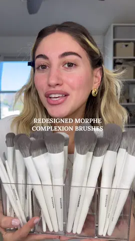 trying the NEW redesigned @Morphe Cosmetics complexion brushes 🤍  @Ulta Beauty #morphepartner #makeupbrushes #makeup #makeuptok 