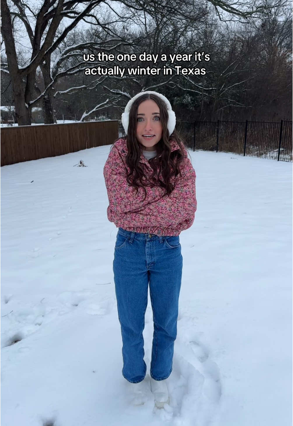 guys it’s cold #snow #texas #winter #funny 