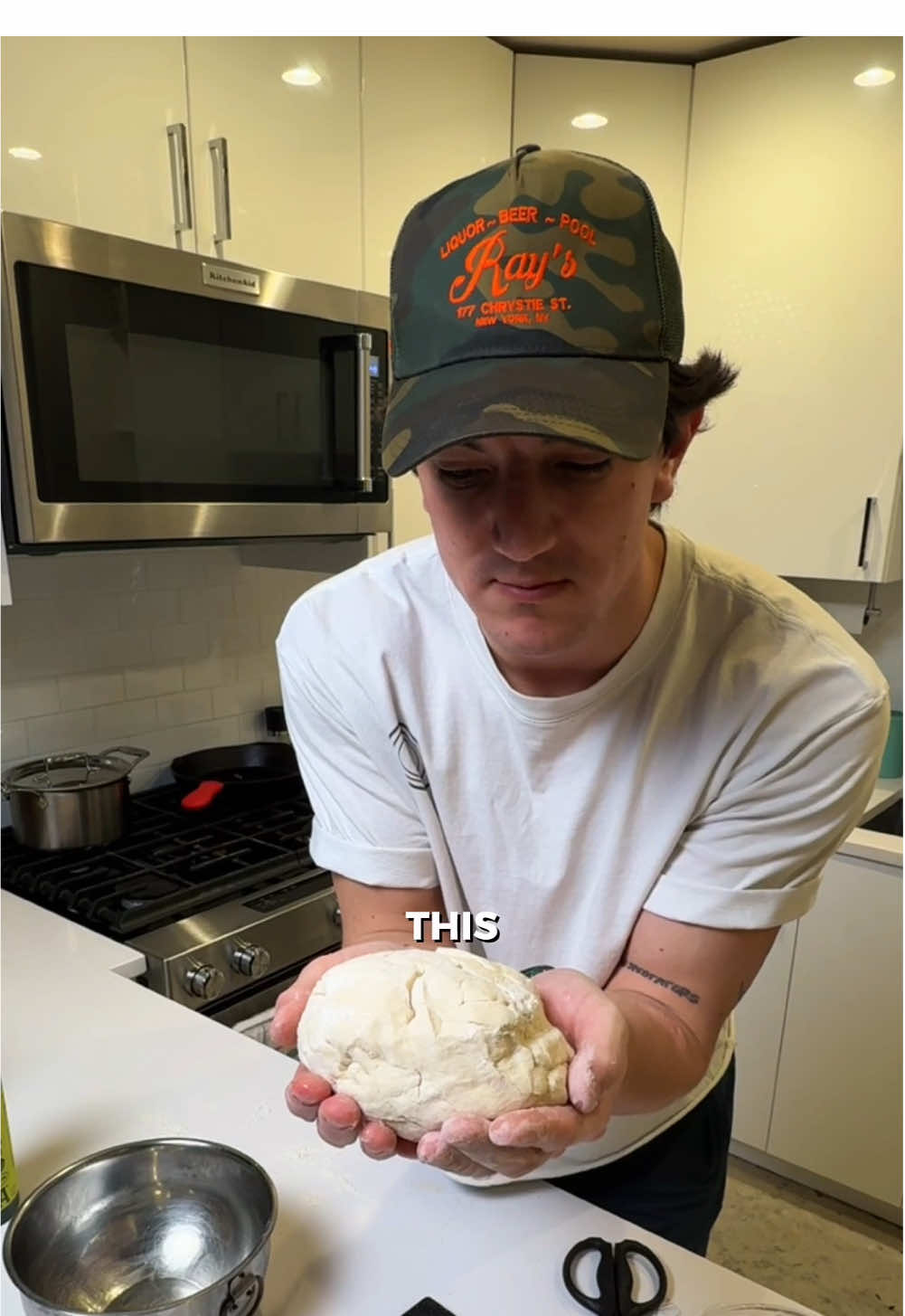 New skill #1 of 52: Baking bread Just flour, water, salt, and yeast… who knew something so simple could be such an upgrade? 🥖✨ This artisan bread recipe is easy to make and delivers a crusty loaf that feels like it’s straight from a bakery. Here’s the breakdown:  ▫️ 500g bread flour ▫️ 350ml warm water ▫️ 7g instant yeast (or 10g active dry) ▫️ 10g salt ▫️ Optional: 5g sugar for yeast activation Mix → Knead → Rise → Bake → Enjoy. 🍞 Takes about 2-3 hours of rising Shape and let rise again Pre-heat oven (with pot inside) Bake at 450F for 25 min, lid on Then take the lid off and bake until brown edand crusty (20-30+ min depending on preference) Rest for 30 min Slice and enjoy ✨ Tips: – Preheat your Dutch oven/stainless steel pot for that perfect crust. – Don’t slice too soon! Let it cool for at least 30 minutes. – Got leftover dough? Store it in the fridge and bake later for an even tangier flavor. – Mix the warm water and yeast (and sugar) and the water should foam which means your yeast is active.  – I use bread flour for the dough, not regular baking flour. Sprinkle some flour on top right before you toss it in the oven. – Add some hot water in a pan or glass while rising the dough and while baking to simulate the humidity of the dutch oven. – Dip your hands in cold water before handling the dough so it doesn’t stick to your hands. Nothing beats the smell of freshly baked bread in your home! 🏠👨‍🍳  Feel free to critique or drop more tips in the comments. #ArtisanBread #BreadMaking #NewSkillSunday #homebaking 