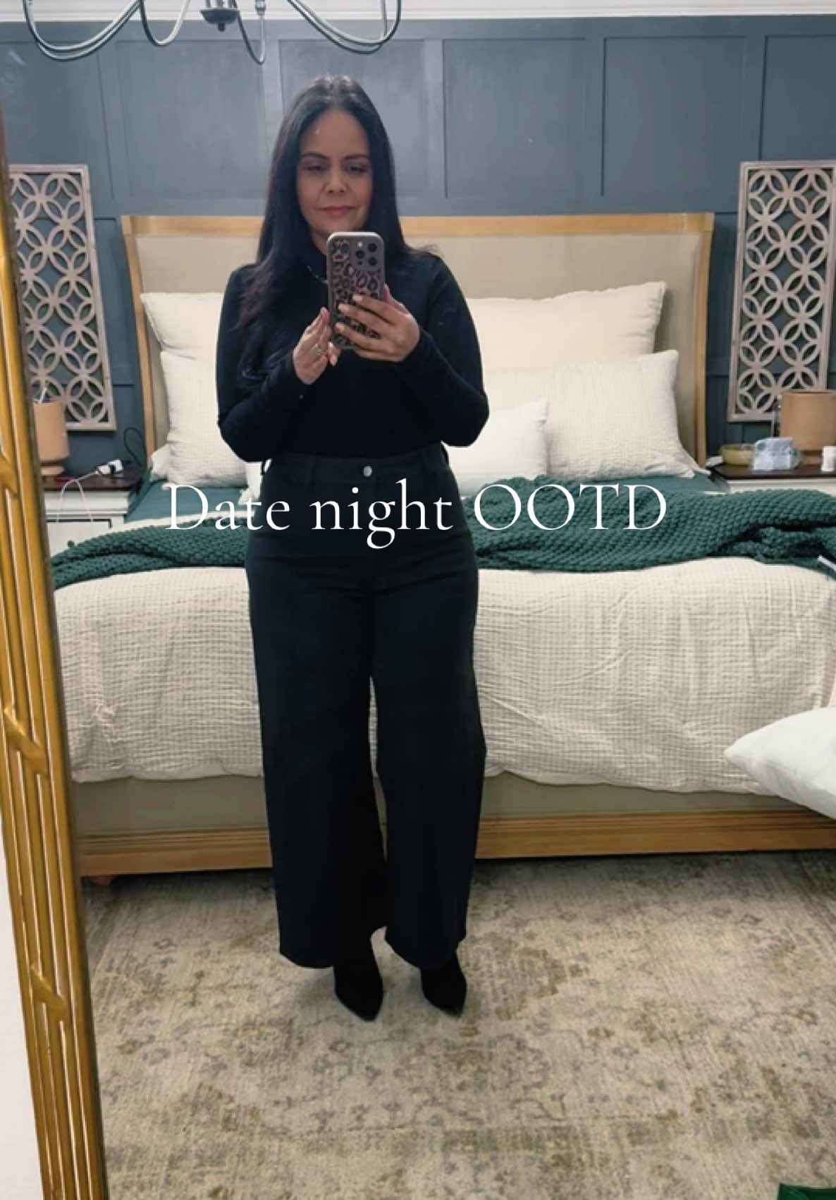 Date night ootd! On our way to see Air Supply on this cold Thursday night ! #senoralife #fyp #ootdinspo #ootds #midsize #middleagedwomen #curvy #curvytiktok #curvyfashion #datenight #marriedlife #concertoutfit  