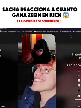 sacha reacciona a cuanto gana zeein en kick 😱 #sachauzumaki #sachauzumakiclips #sachauzumakiedits #elzeein #zeein #zein #twitchperu #kickperu #peru🇵🇪 #peruanos #parati #fyp 