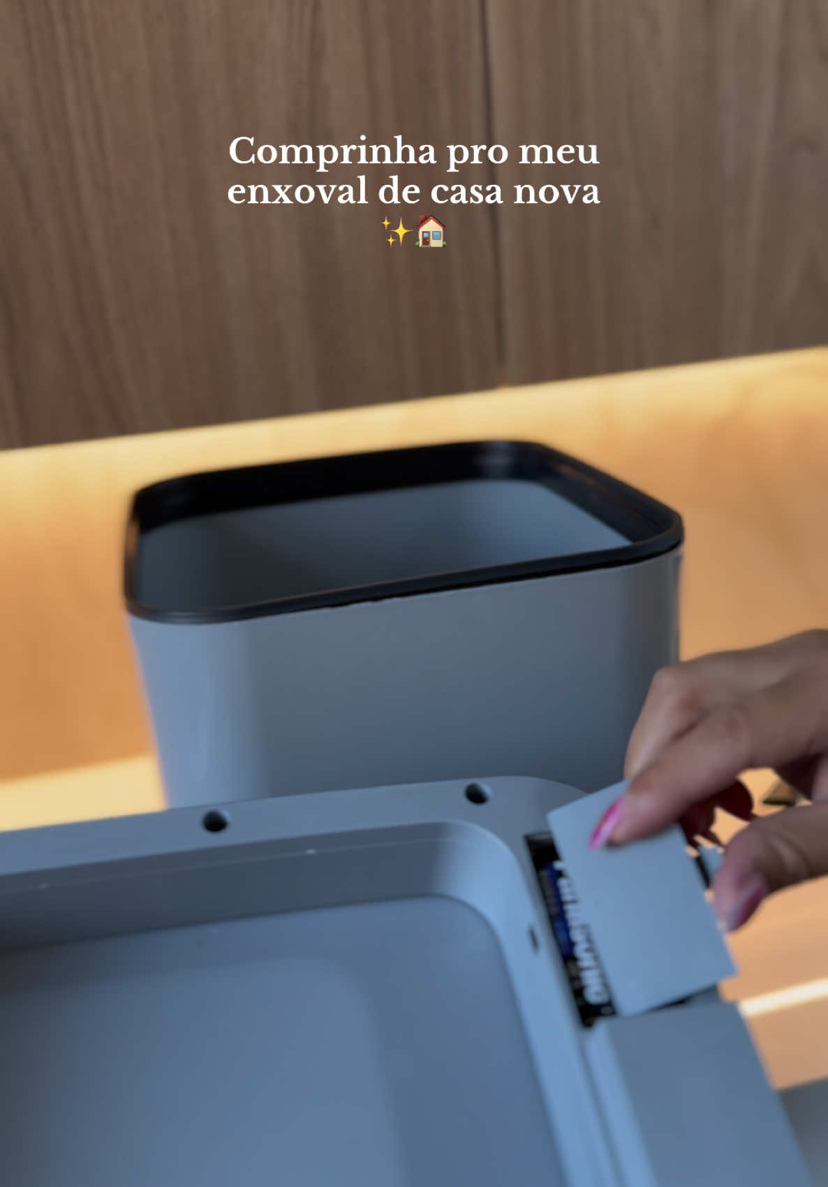Lixeira com sensor automático da Shopee ✨ #enxoval #enxovaldecasanova #fyp #shopee 
