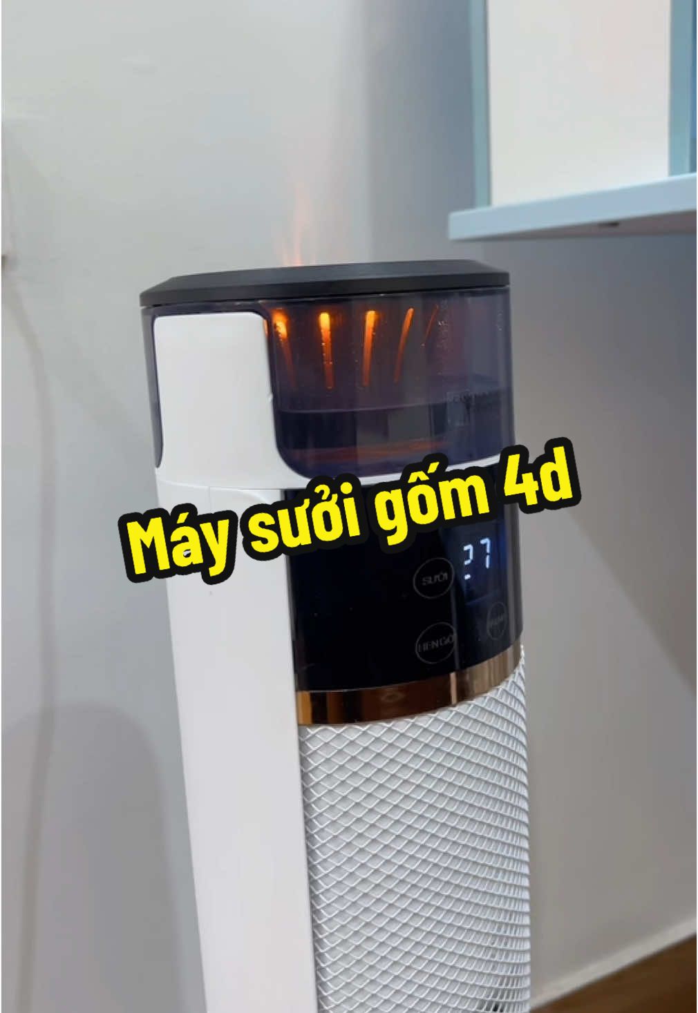 máy sưởi.gốm 4d không đốt oxi không gây khô.da có.chế độ ion thanh lọc không khí kết hợp phun.sương tạo ẩm #maysuoi #maysuoigom #quatsuoi #quatsuoigom 