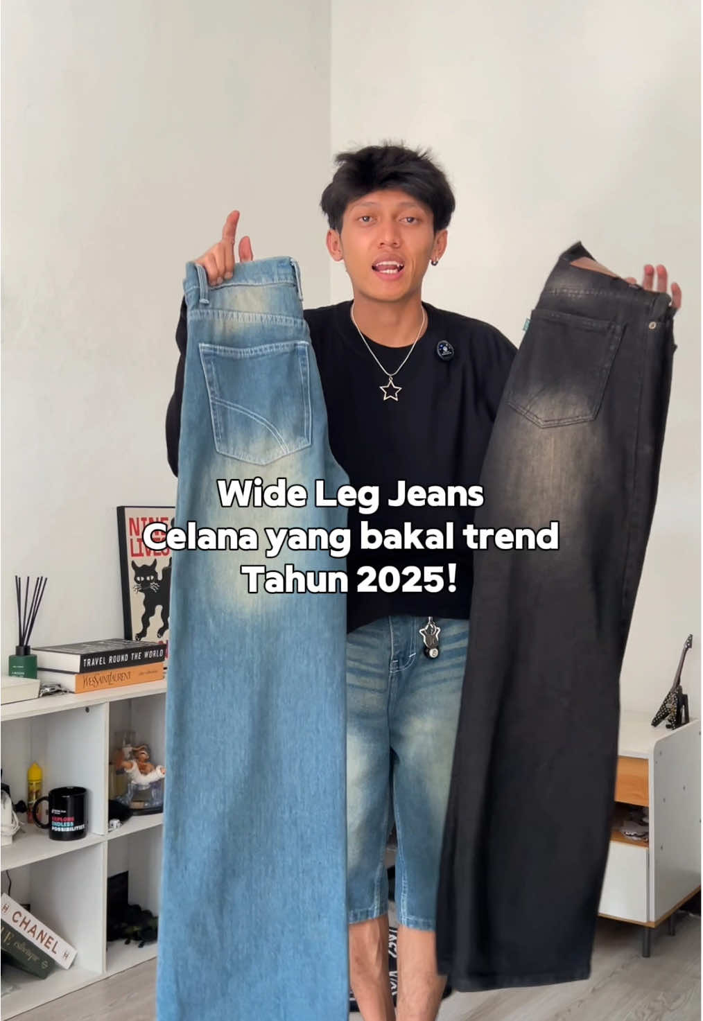 Buat yang gaksuka terlalu gombrang cocok nih #TikTokFashion #fashionmen #mensstyle #skena #baggyjeans 