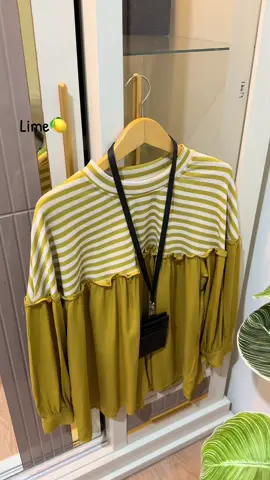 Belva blouse warna lime baguss bgtt