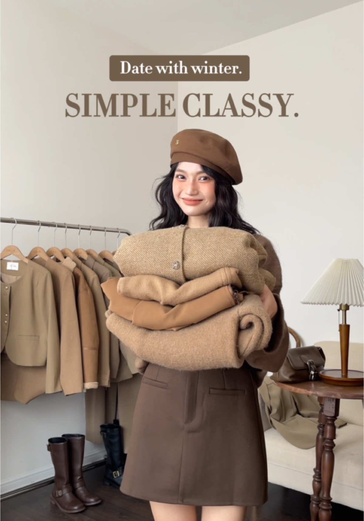 SIMPLE CLASSY EVERYDAY LOOK/  Delia studio 🪵🍂🪵 Chấm và like post để nhận ngay em áo siêu hot trong clip. Cho những ngày tiết trời trở lạnh hơn thì những item dày dặn và ấm áp luôn là sự lựa chọn tuyệt vời cho nàng . Hãy cùng khám phá các outfit đơn giản với các tone màu trung tính nhưng lại cực kỳ nổi bật mỗi khi nàng xuất hiện nhé! 🍂 #thedelia #capcut #xuhuong #outfitideas 