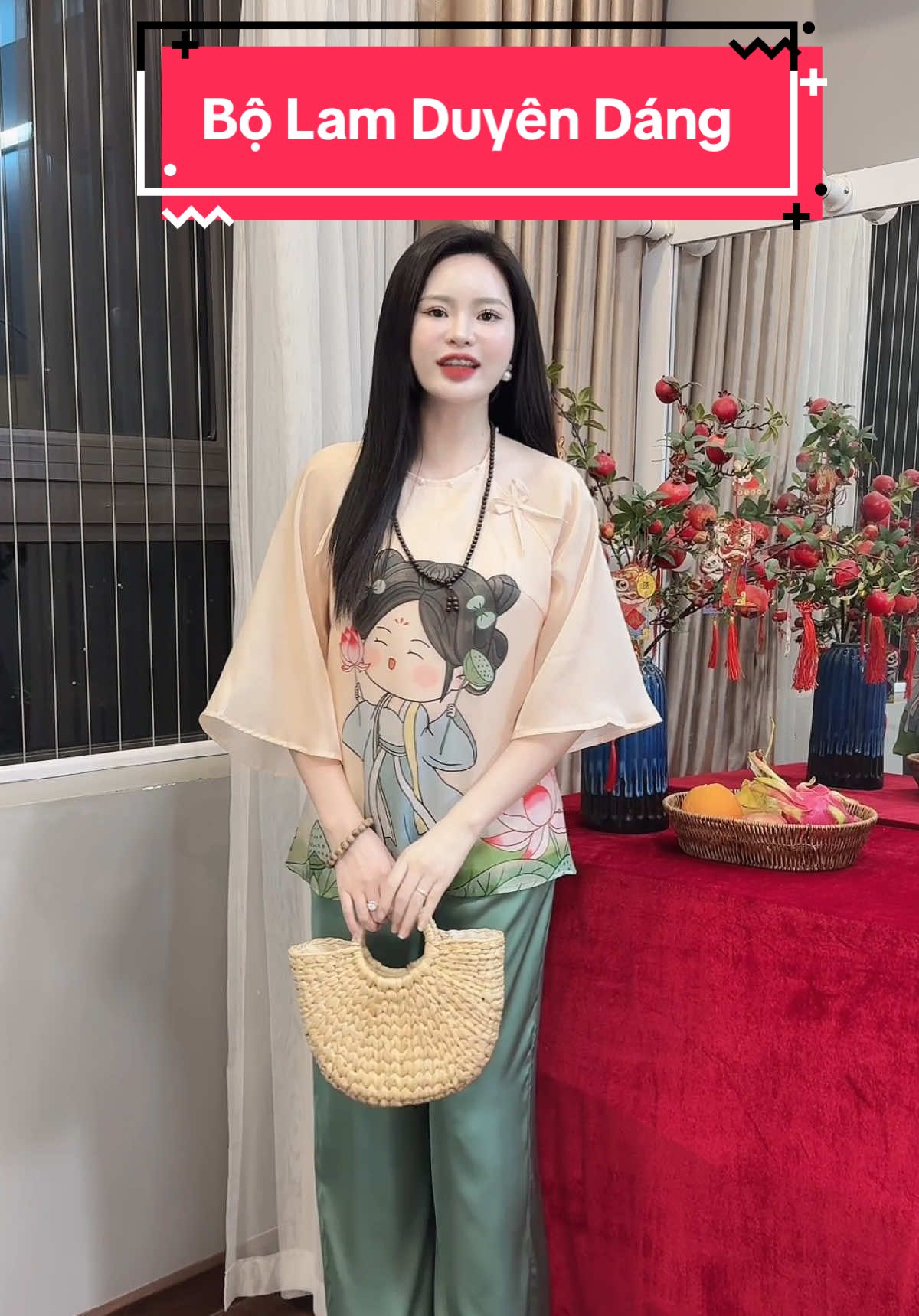 Bộ Đồ Lam,Hoạ Tiết In 3D Chất Liệu Von Ánh Kim. Quần lụa latin #champhan #champhanreview #châmphan #review #bolam #dobo #bolamdichua #phaphucdichua #phapphuc #bolamdilechua #bolammactet #thoitrang #thoitrangnu 