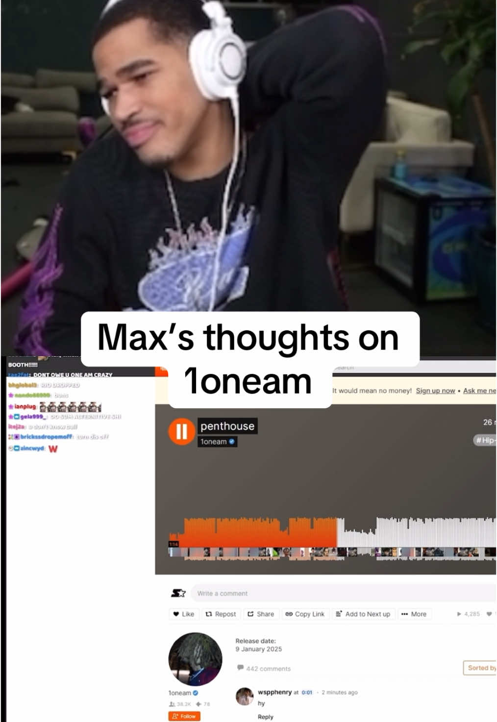 max reacts to ‘penthouse’by 1oneam #plaqueboymax #1oneam #underground #fyp #foryoupage 