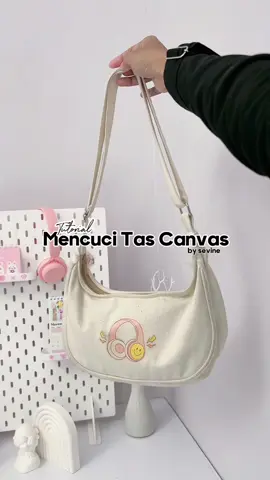 Replying to @𝕹𝖆𝖉𝖎𝖗𝖆 TUTORIAL CARA MENCUCI TAS KANVAS #lst #tutorialvideo #slingbag #tasslempang  