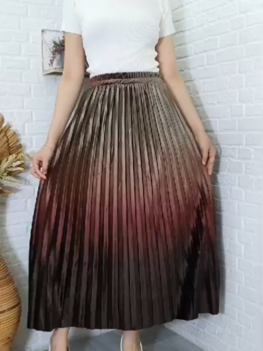 rok plisket velvet gradasi😍 #rok #bludru #rekomendasi #rokpanjang #rokcantik 