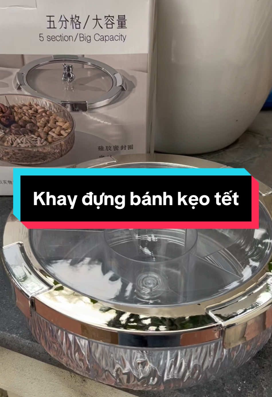 Khay đựng mứt bánh kẹo Tết trong suốt #khay_đựng_bánh_kẹo #khay_đựng_mứt_tết #tết #tết_2025 
