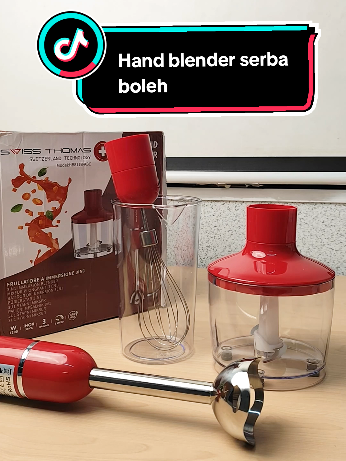 Memasak jadi lebih mudah 🍲. #blender #handblender #food #cake #multifunction 