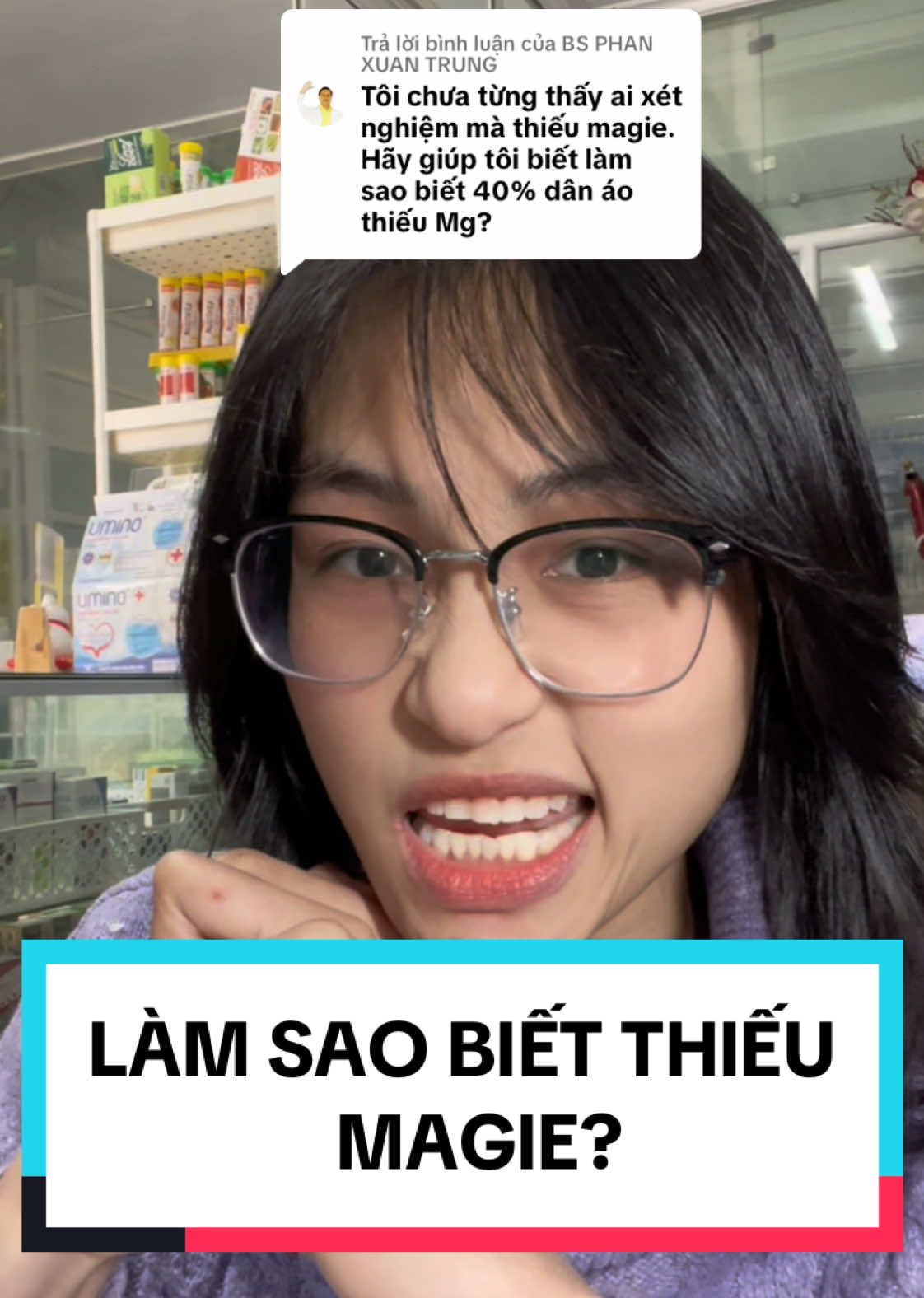 Trả lời @BS PHAN XUAN TRUNG con cảm ơn bác đã đặt câu hỏi, chúc bác sức khoẻ,hạnh phúc. Con rất vui vì nhận được phản hồi của bác ạ.#suckhoe #dinhduong #magie #duocsi #bacsi 