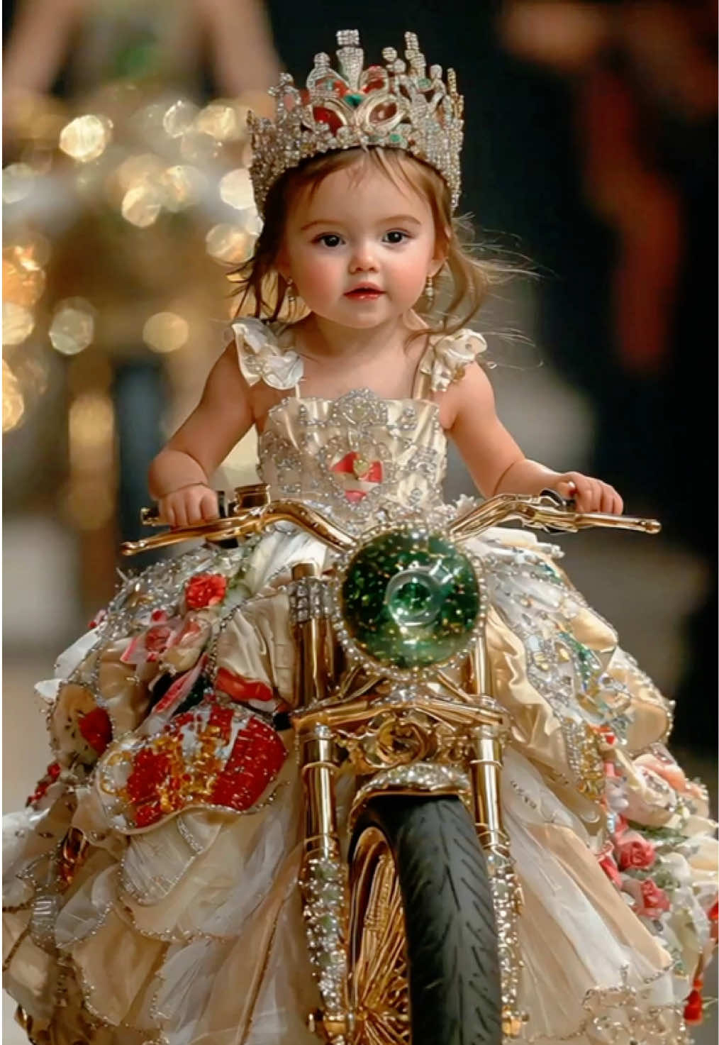 Adorable Baby Moto Fashion Show 🛵🥰 #baby #cutebaby #babyvideos #babyshorts #AI #moto #fyp #viral #kawaii #BabyFashionShow #ForYou #bebe    