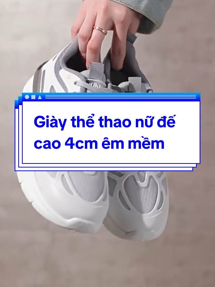 Giày thể thao nữ đế cao 4cm êm mềm#giaynu #giaythethaonu #giày #giaydecao 