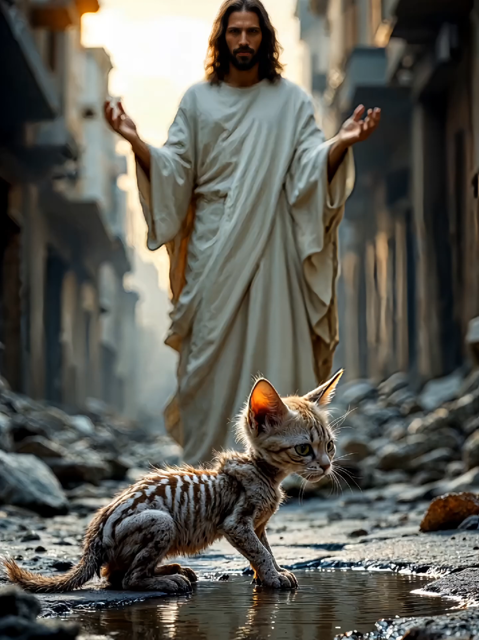 Jesus ist King #jesus #viral #cat #stray #street #help #jesuslovesyou #explore #reels #fyp #fy #foryou #viralvideos #meow 