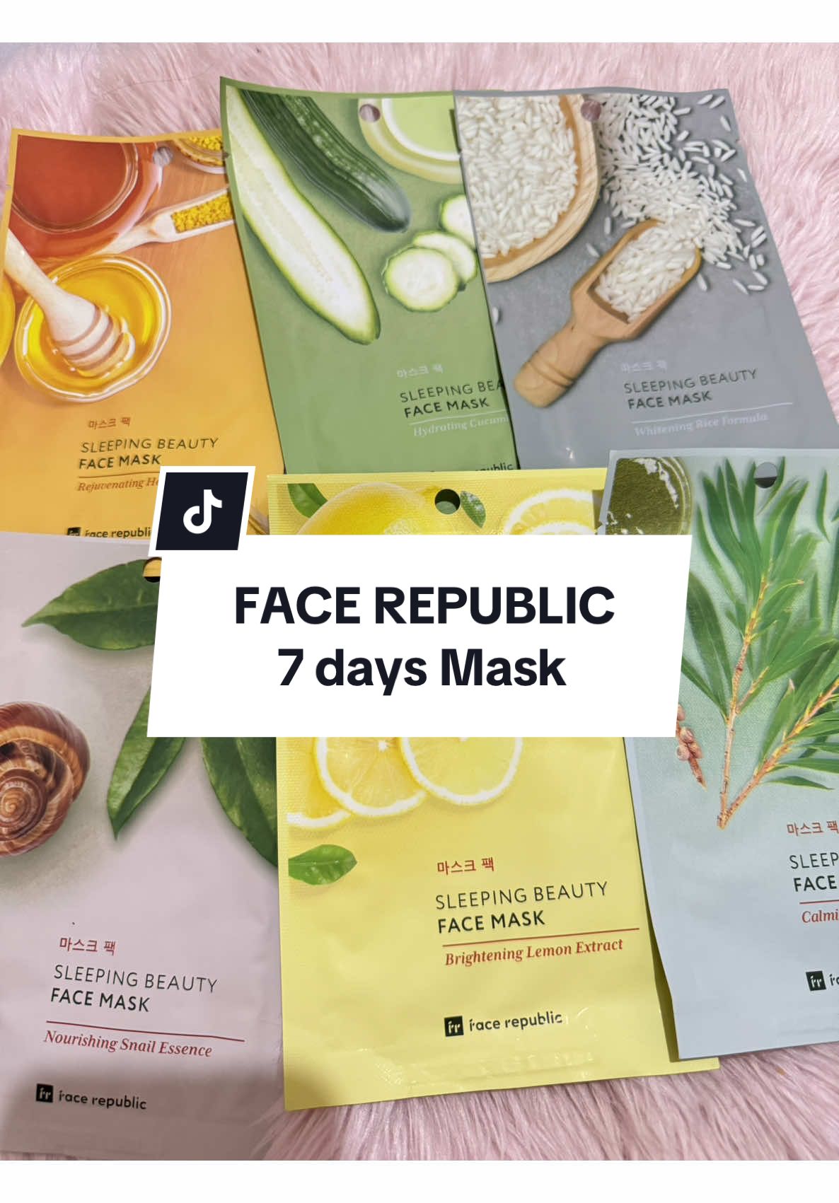 Kulang ng isa kasi ginamit ko na HAHAHAHA! Aloe vera yun! Very soothing sa face 😌🥰 #facerepublic #facemask #sleepingbeautyfacemask #soothing #calming #hydrating #whitening #brightening #tiktokfinds #skincare #nighttimeroutine 