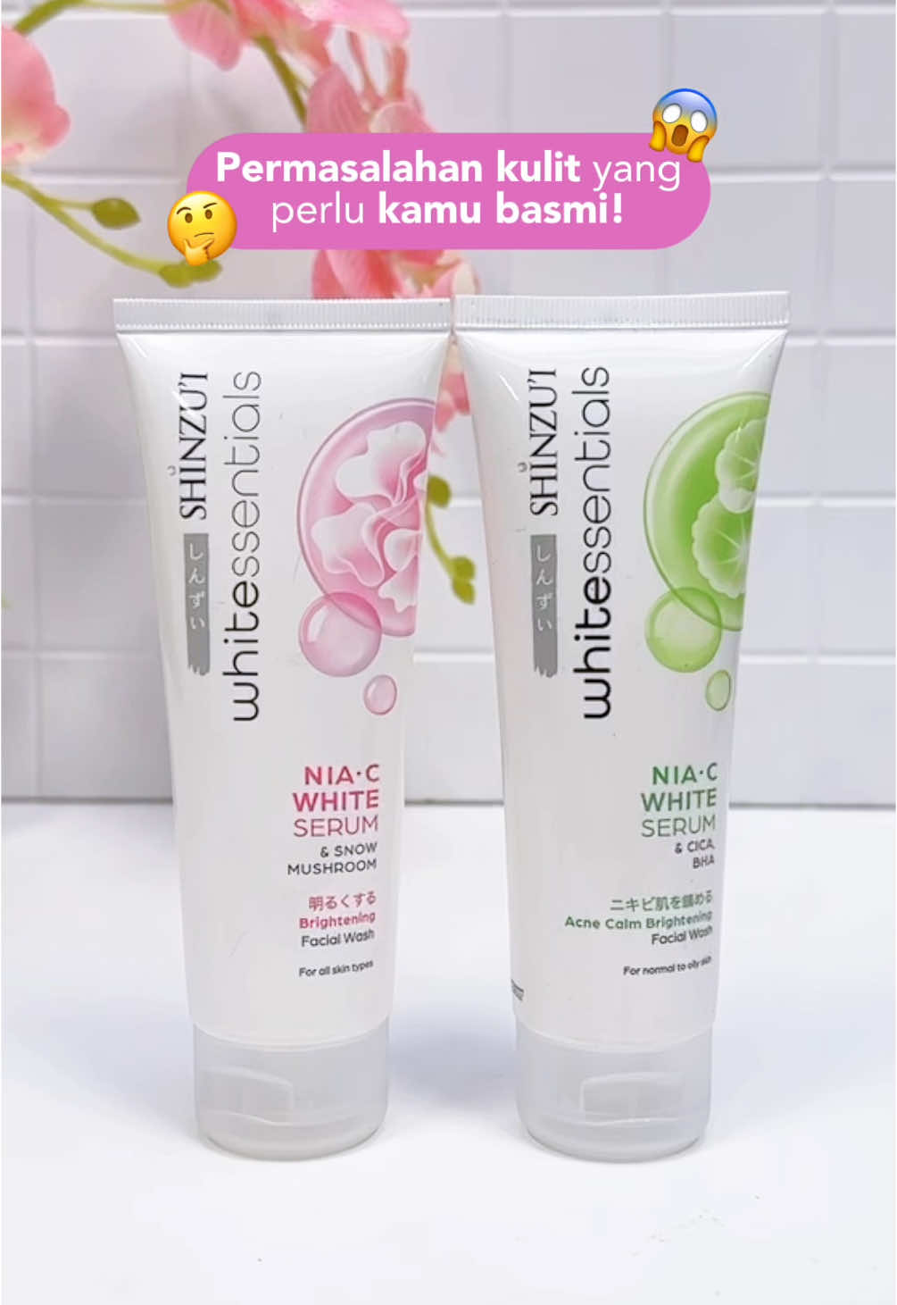 Jadi jangan sampai salah pakai face wash ya‼️👀 #shinzuiwhitessentials #shinzuijapanformula #shinzui #putihitushinzui 