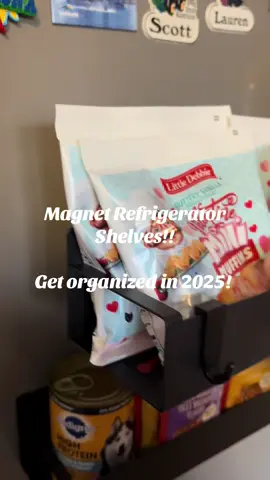 Get organized in 2025 with these magnetic refrigerator shelves!! #organizewithme #goals2025   