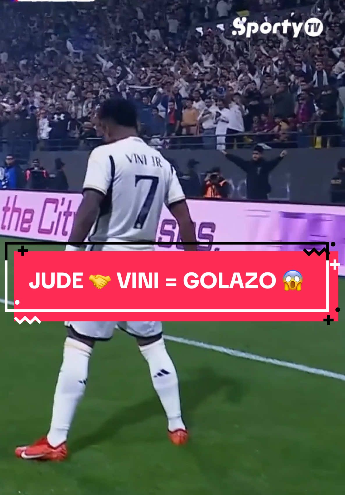 Throwback to Vini's first goal in the 2024 Supercopa de España Final against Barcelona! 🤩 That Bellingham assist... 😮‍💨 #supercopa #supercup #sportsontiktok #vinicius #bellingham #realmadridfc #barcelona #sportytv 