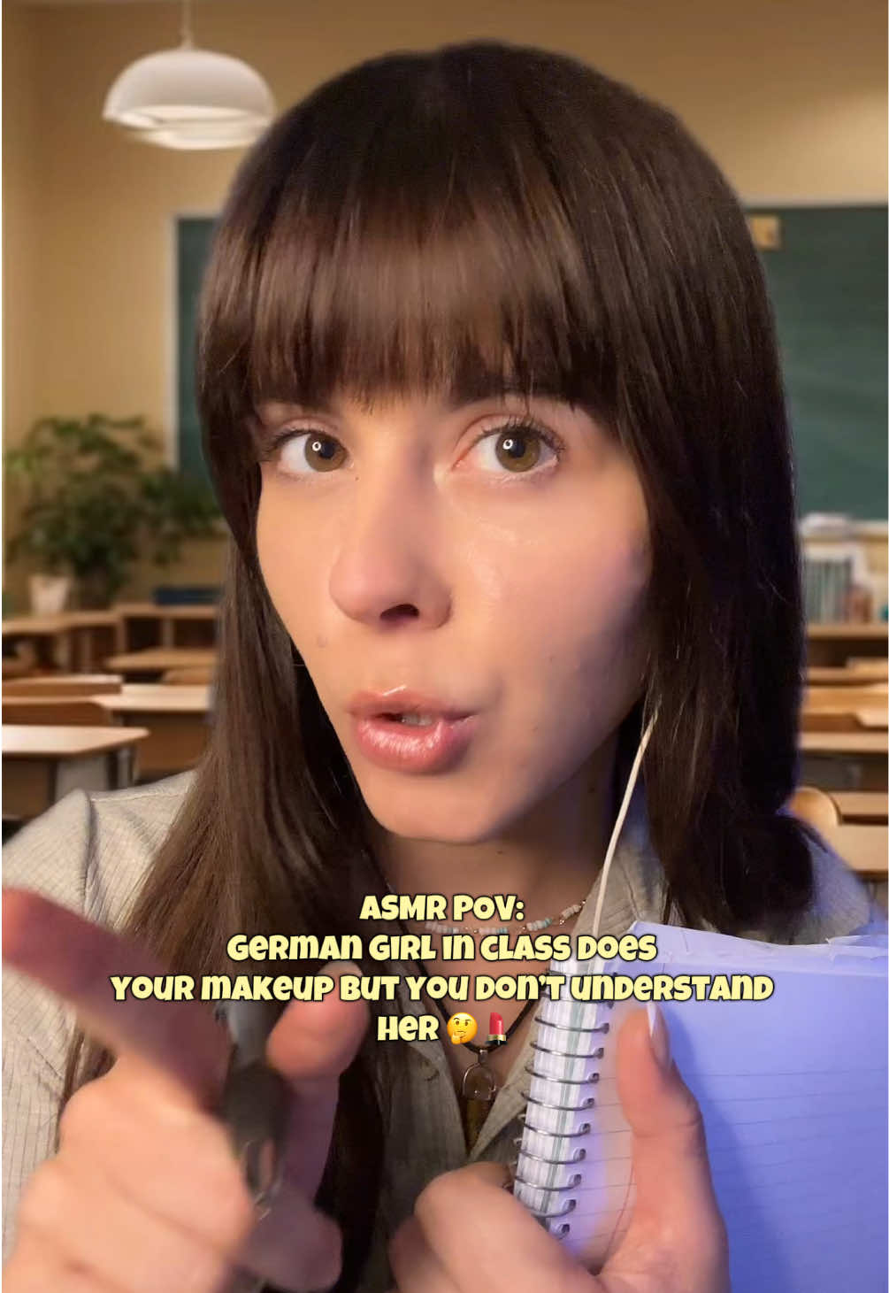 ASMR POV: German Girl in Class does your makeup but you don’t understand her 🤷🏻‍♀️ #asmrsounds#asmr#asmrvideo#asmrroleplay#asmrroleplays#asmrpov#asmrgerman 