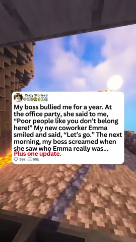 My boss bullied me for a year. At the office party, she said to me, 