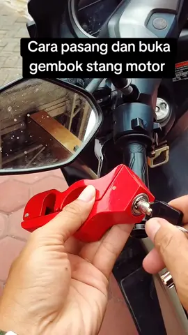 Gembok stang motor pengaman motor anti maling #viraltiktok #berandatiktok #kuncipengamanmotor 
