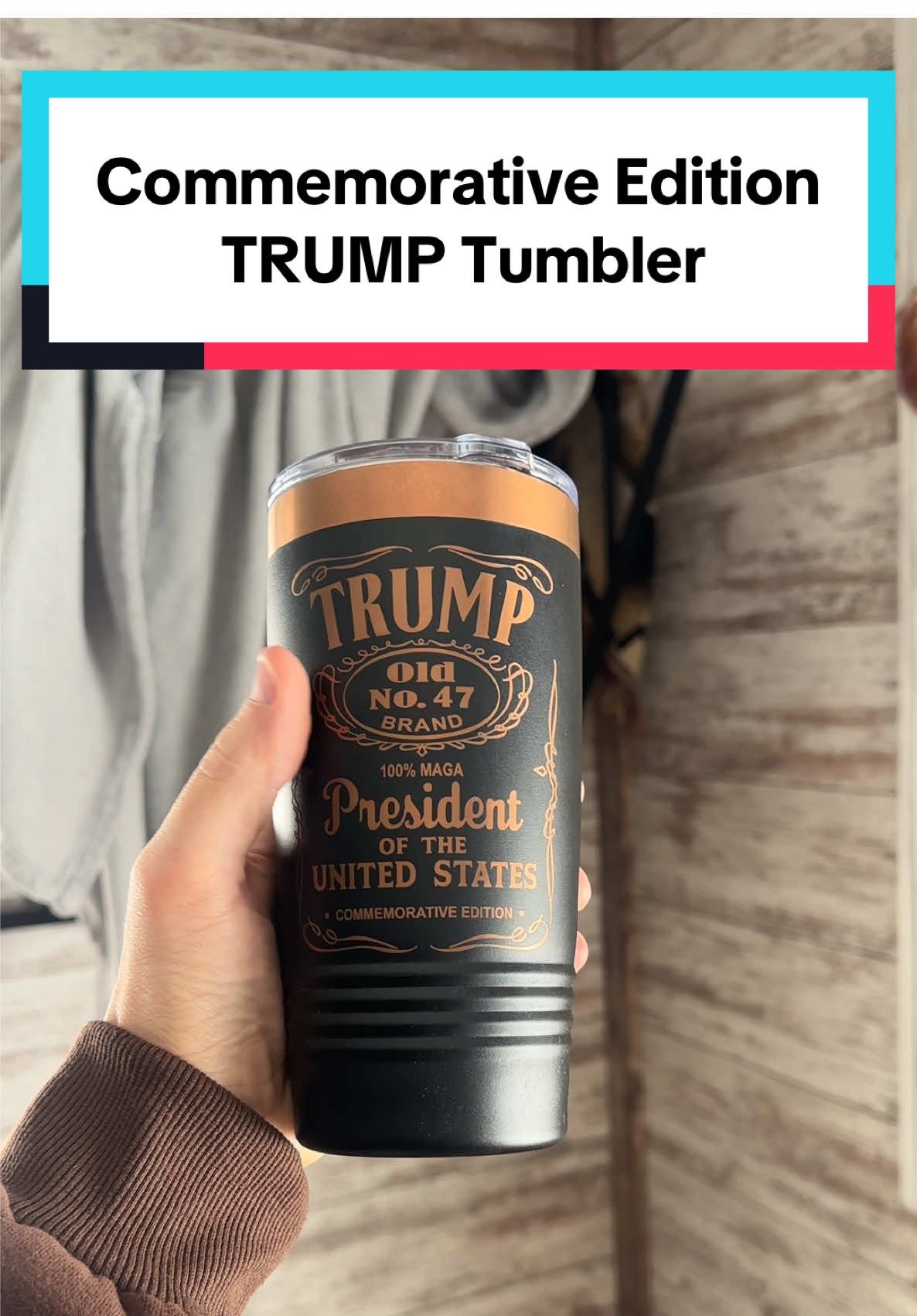 I love my commemorative edition TRUMP Tumbler! #trump #bluecollar #drinktok #TikTokShop 