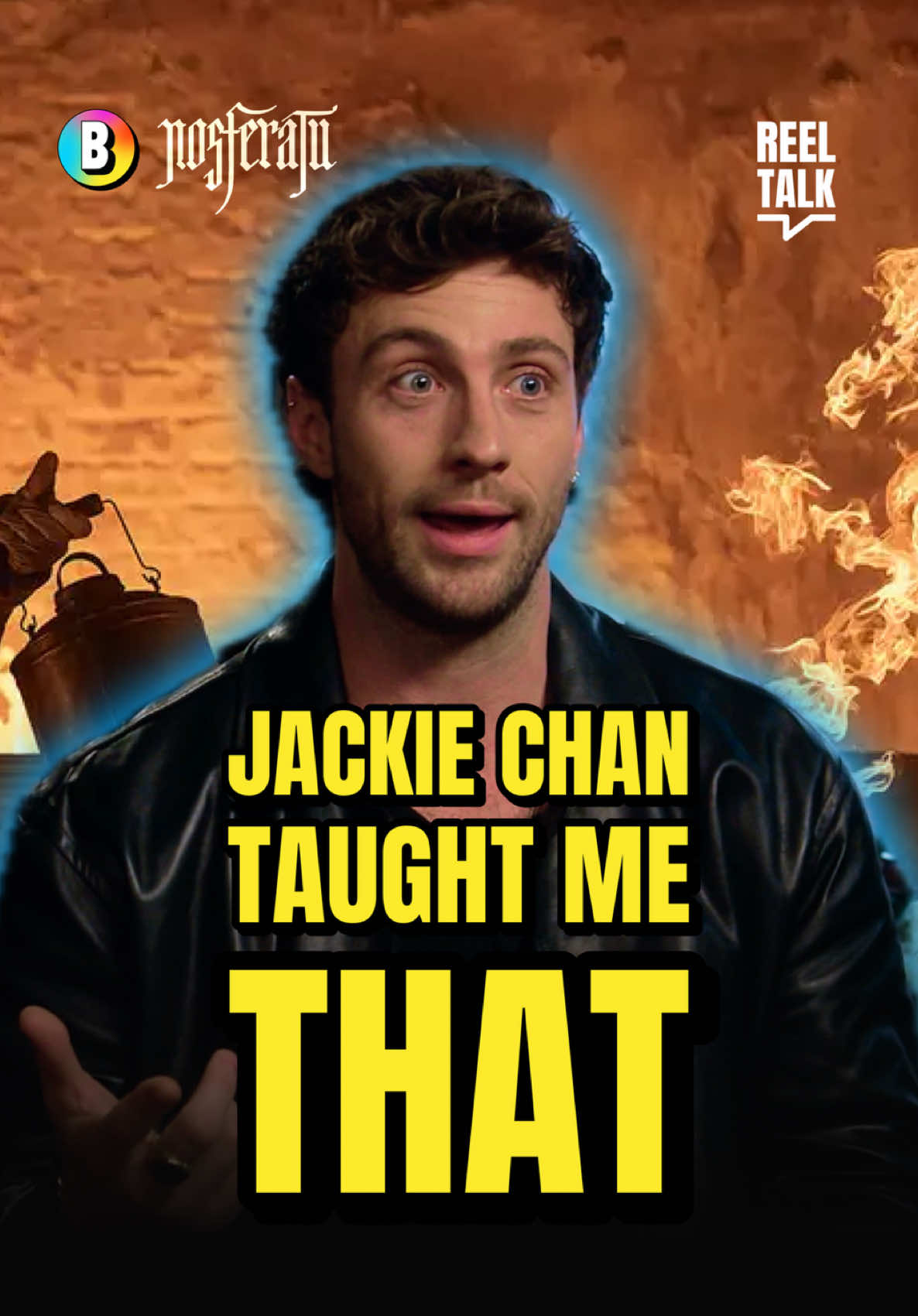 Aaron Taylor-Johnson basically just confirmed that Jackie Chan is the GOAT #nosferatu #whattowatch #interview #aarontaylorjohnson 