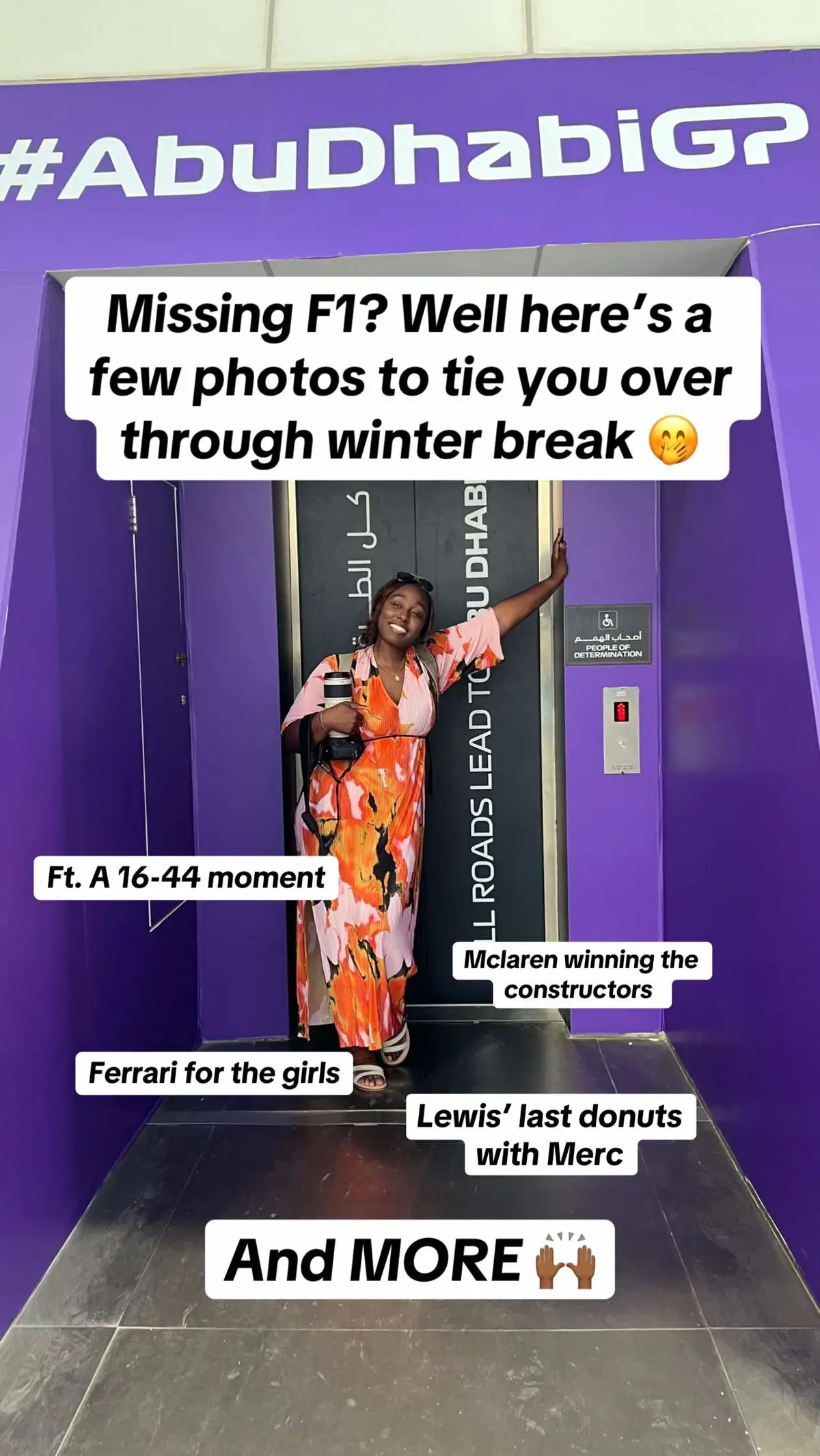 The Abu Dhabi GP is long gone, but we can still reminisce on the fun things we saw! Plus a moment with @Debbie and @Fadia is always a good time 🥰  I’ve got photos from days 1 & 2, along with the post season test so if you have a team or driver you might want a photo of, let me know in the comments and I will see what I can do!  #f1tiktok #f1contentcreator #formulaone #f1 #formulaonetiktok #Formula1 #f1creator #abudhabi #abudhabigp 