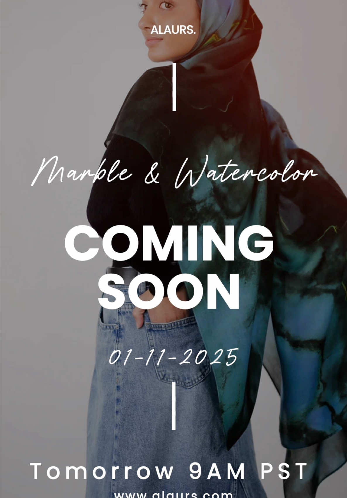 A new collection, a bold vision—marble and water prints designed to embody timeless elegance.  Mark your calendars and see you tomorrow 🥰Saturday 9AM PST, Tomorrow 11th. ✨ . . . . . #fyp #zxybca #hijab #OOTD #hijabitiktok #fypシ #hijabi #hijab #hijabioutfits #hijabstyles #اكسبلورexplore #alaursgirl🦋 #ootdhijab #viral #modestoutfits