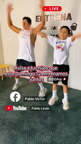 Entrenamos juntos ahora toca los más pequeños  de casa#reto #Fitness #viral_video #ejer #ejeciciosencasa #niños #live 