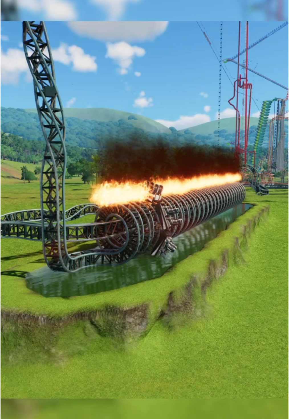 chill first date coaster 😎 #planetcoaster2 #planetcoaster #rollercoaster #themepark 