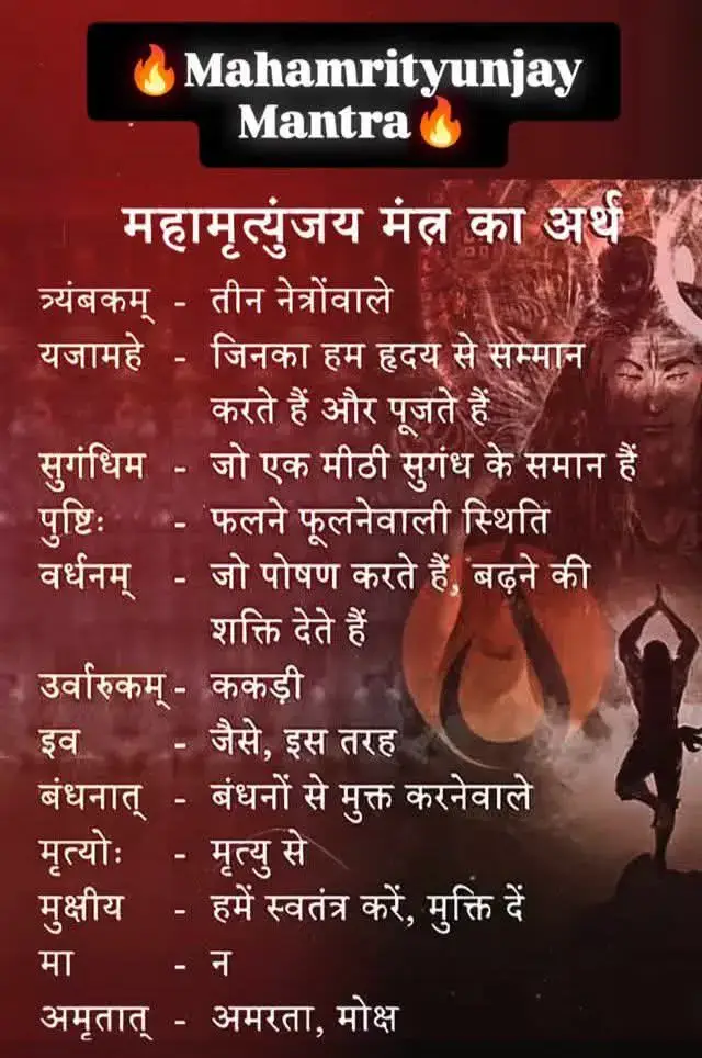Meaning of Maha Mrityunjay Mantra 