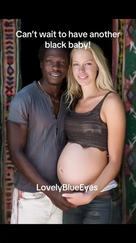 I have one with my man but can’t wait to have another adorable beautiful #blackbaby. #whitewomen #blackmenloving #whitewomenblackmen #lovelyblueeyes #blackmenwhitewomen #fyp #inspiration 