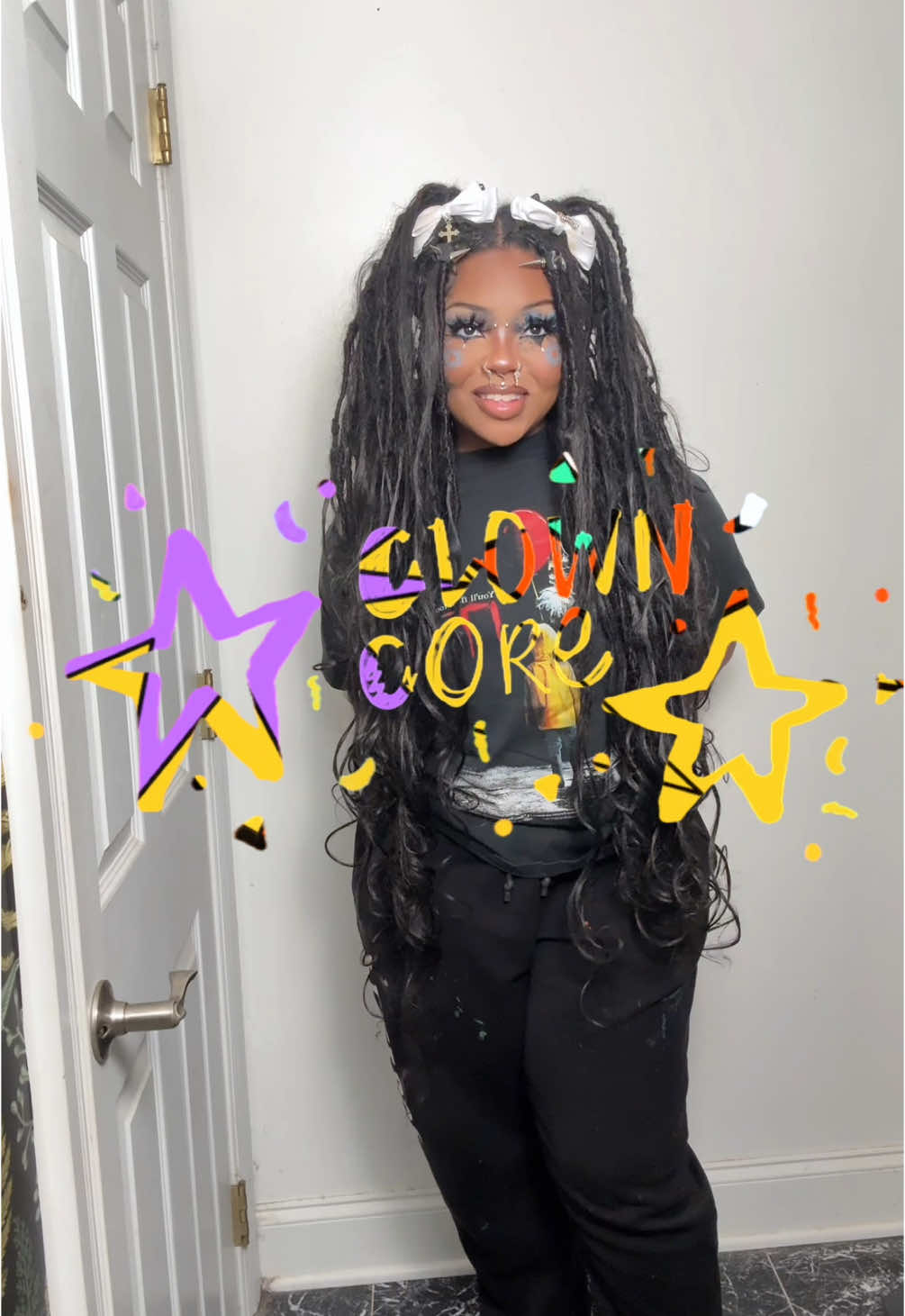 ✨heres my take on clowncore outfits✨☺️ #clowncore #fyp #grwm #altblackgirl #alttiktok #alternative 