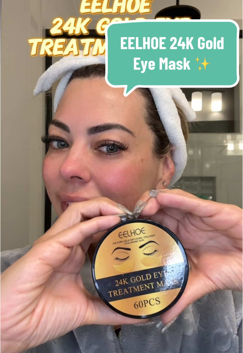 EELHOE 24K Gold Eye Mask ✨ #creatorsearchinsights #selflove #SelfCare #mefirst #skincare #undereyecircles #undereyes 