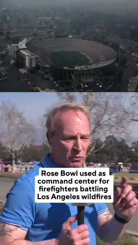 The Rose Bowl has been transformed from a stadium into a wildfire command center. Firefighters from across the country are using the iconic Pasadena Stadium as home base during the battle against the multiple fires raging in Los Angeles County. Despite some public concern about crews being overworked, fire officials insist that the men and women fighting the flames are being well taken care of. #rosebowl #pasadena #altadena #losangeles #wildfire 