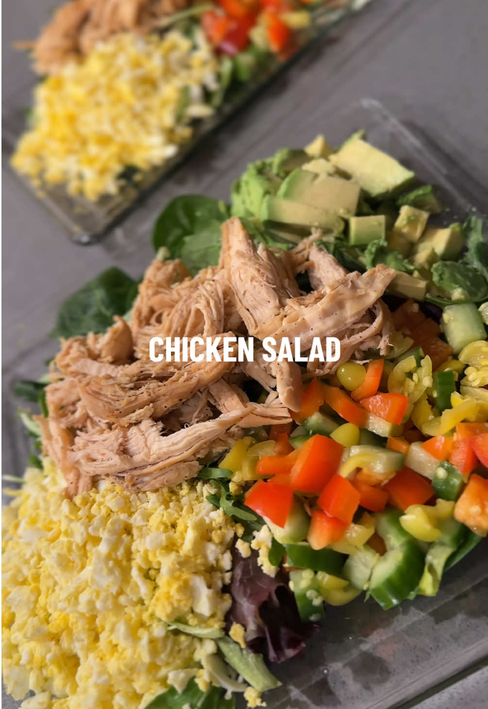 with apple cider vinegar salad dressing.. chef’s kiss 😍🤌 #chickensalad #healthyrecipes #saladrecipe #saladsoftiktok #saladrecipes 