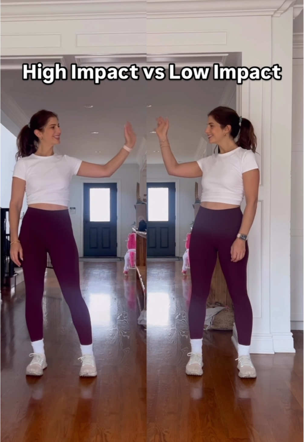 Your stage, your pace, your workout. 💪  Whether you’re feeling high energy or need something gentler, we’ve got you covered with both high and low impact options. Trust us—you’ll feel the burn either way! 🔥  Modify to match where you are today, because showing up is what counts most.  #bounceforwardco #athomeworkouts #workoutathome #highimpact #lowimpact #workoutsformoms #fitnessforyou #fitnessforwomen