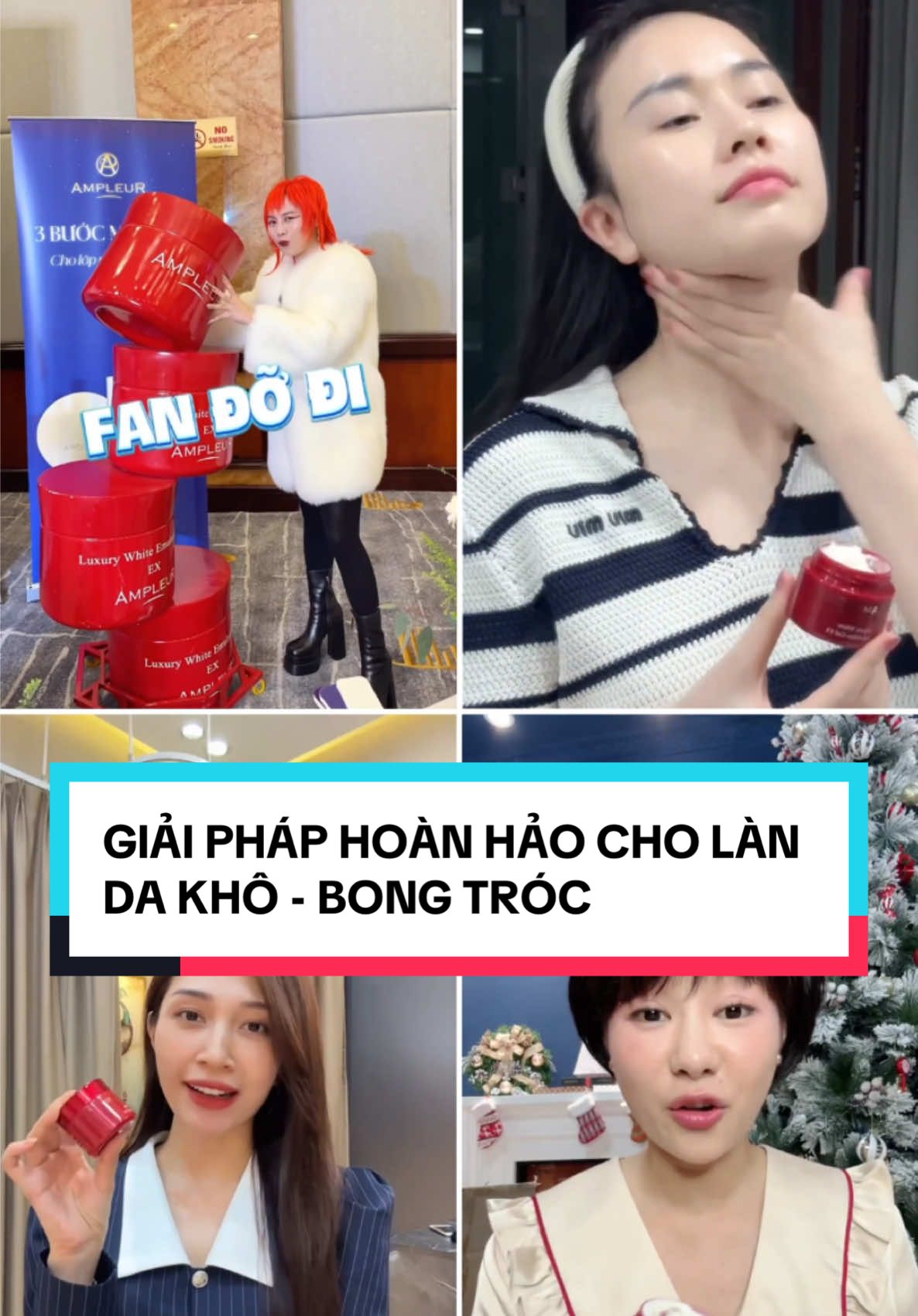 Khô ráp - Bong tróc - Lớp trang điểm không mịn màng !!!! Hiểu được nỗi lo ấy, Ampleur mang đến giải pháp hoàn hảo - Kem dưỡng Luxury White Gel Ex giúp làn da luôn ẩm mượt, mềm mại và toả sáng. #reviewlamdep #goclamdep #ampleur #BeautyTok #fyp #skincare #viral #skincaretips 